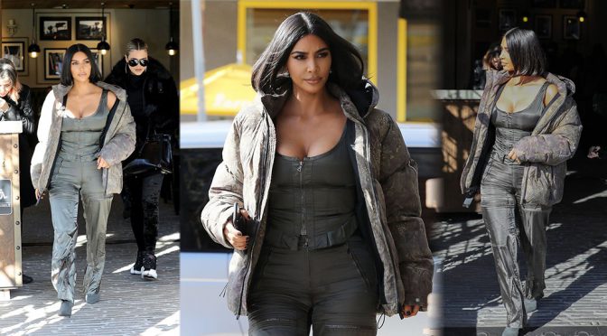 Kim Kardashian – Sexy Big Boobs Candids in New York