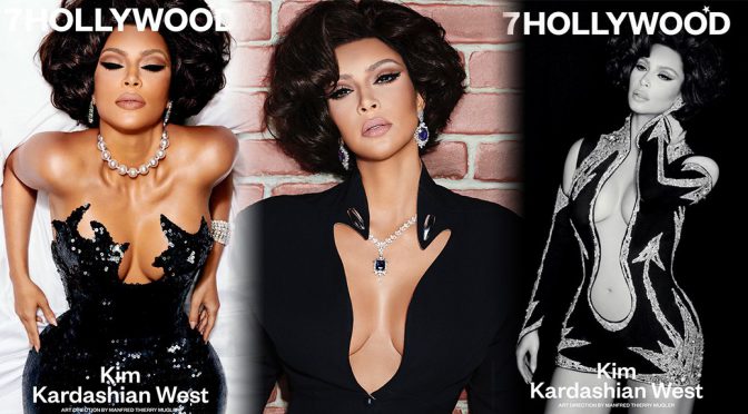 Kim Kardashian – Big Boobs in 7Hollywood  Magazine Photoshoot (Winter 2020)