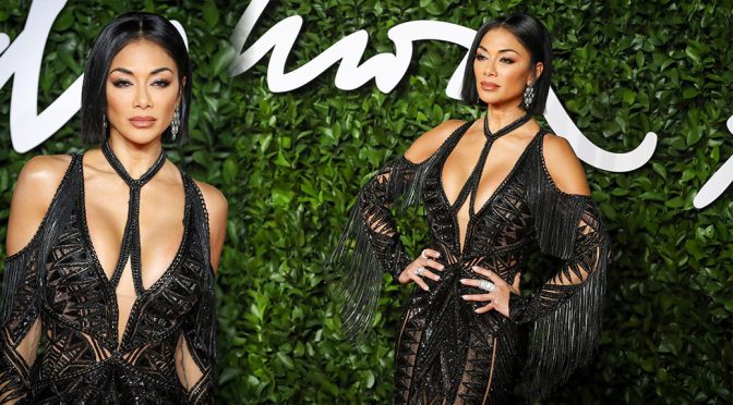 Nicole Scherzinger – Sexy Big Boobs at Fashion Awards 2019 in London