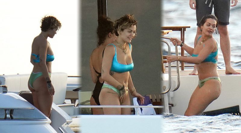 Rita Ora – Sexy Big Boobs in a Bikini in Saint Barts