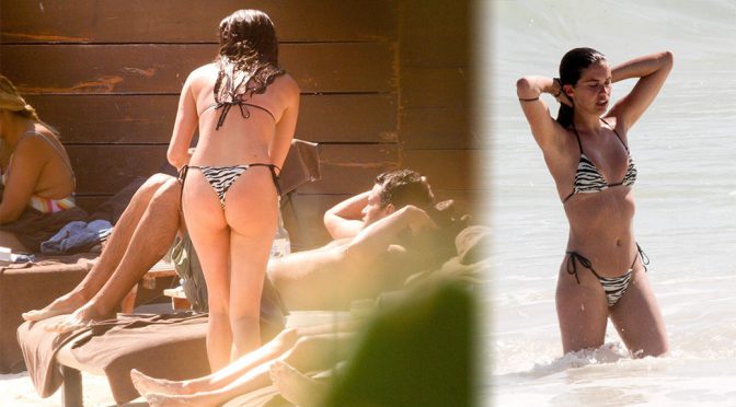 Sara Sampaio – Sexy Bikini Candids in Tulum