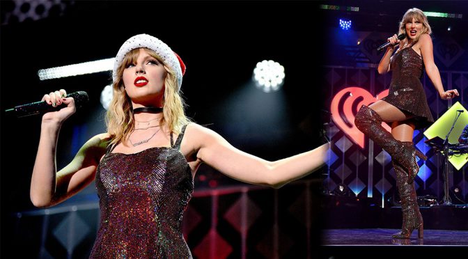 Taylor Swift – Sexy Legs in Boots at Z100’s iHeartRadio Jingle Ball 2019 in New York