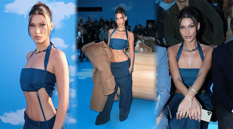 Bella Hadid – Louis Vuitton Menswear Fall/Winter 20-21 Fashion Show in Paris