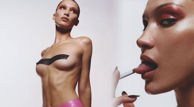 Bella Hadid – Sexy Nipples in Love Magazine Topless Photoshoot (January 2020)