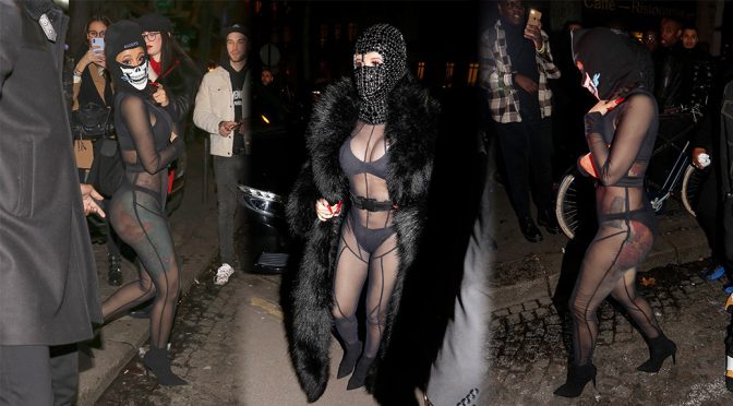Cardi B – Sexy Boobs and Ass in See-Through Outfit at Laundered Works corp Fashion show in Paris