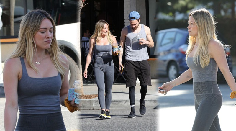 Hilary Duff – Sexy Pokies and Big Bobs in Tight Outfit Out in Studio City