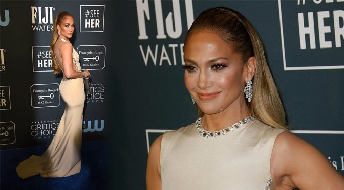 Jennifer Lopez – Sexy Big Ass in a Tight Dress at 25th Annual Critics Choice Awards in Santa Monica