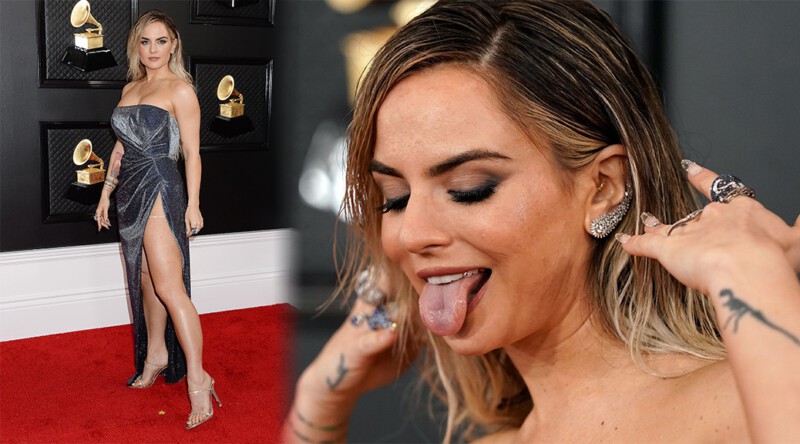 Joanna Levesque – Sexy Legs at 62nd Annual Grammy Awards in Los Angeles