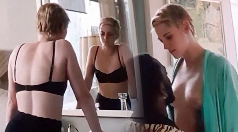 Kristen Stewart – Sexy Boobs in Topless Scene from “Seberg” Movie (NSFW)
