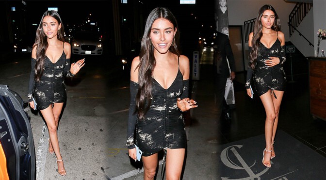 Madison Beer – Sexy Legs in Short Dress at Catch LA in West Hollywood