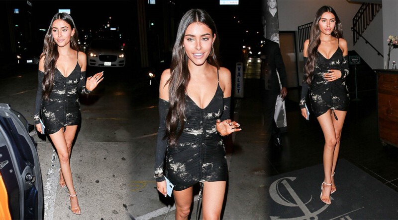 Madison Beer – Sexy Legs in Short Dress at Catch LA in West Hollywood