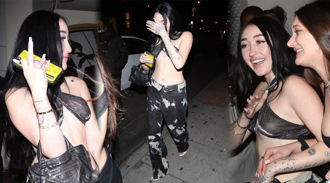 Noah Cyrus – Sexy Little Boobs in Sheer Top Out in NEw York