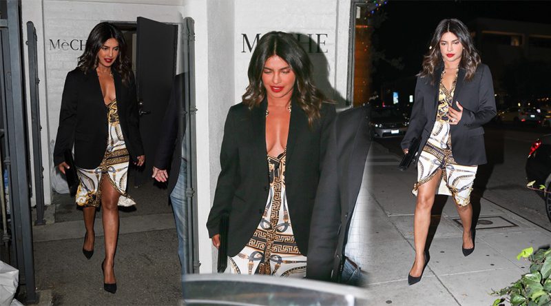 Priyanka Chopra – Sexy Boobs in BIg Cleavage at Meche Salon in Beverly Hills