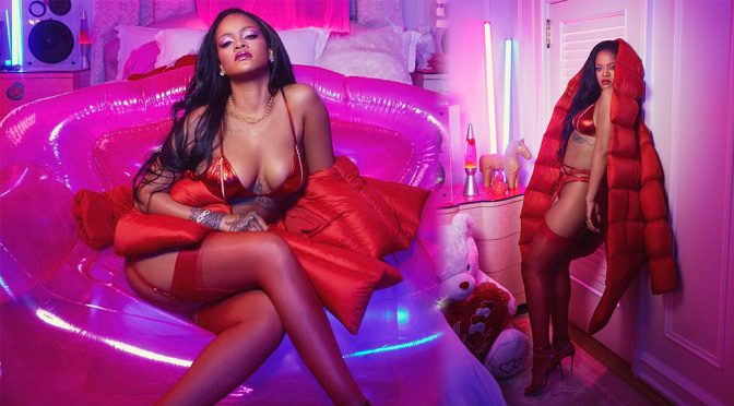 Rihanna – Sex Body in Red Lingerie and Stockings Photoshoot