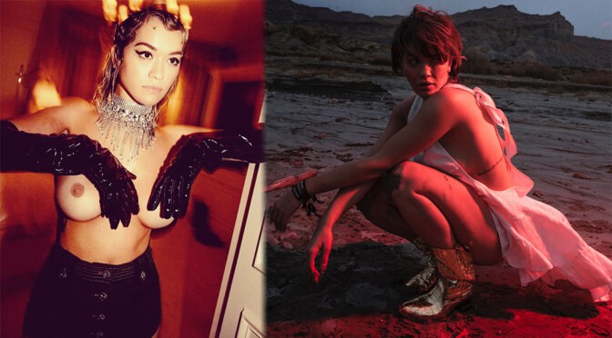 Rita Ora – Topless BOobs in a photoshoot by Alex La Cruz for LOVE Magazine (Issue 23 2020)