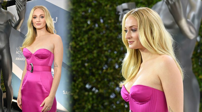 Sophie Turner – Sexy Cleavage at 26th Annual Screen Actors Guild Awards in Los Angeles