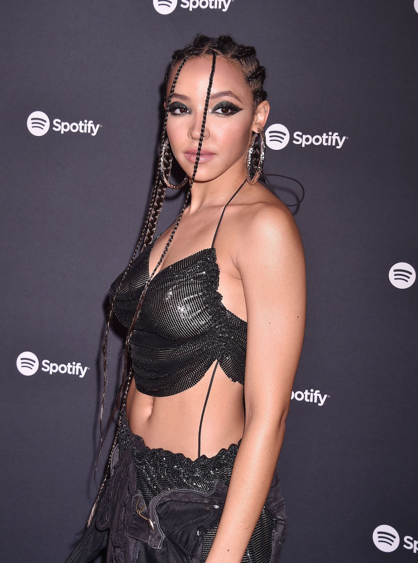 Tinashe - Sexy Braless Boobs in See-Through Top at Spotify Best New Artist ...