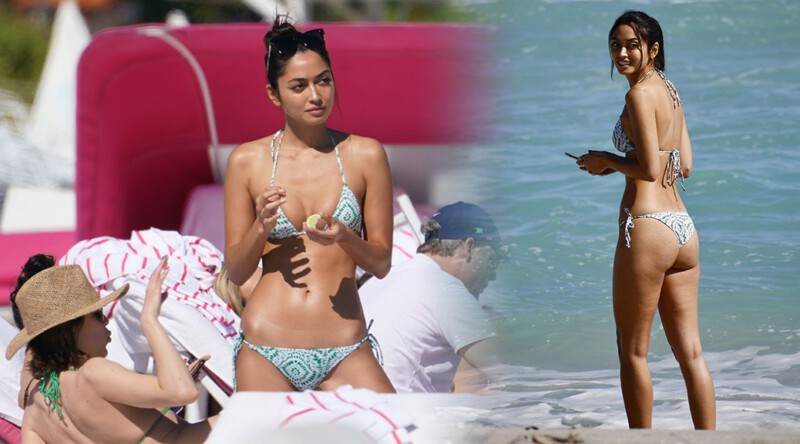 Ambra Gutierrez – Sexy Body in Skimpy BIkini at the Beach in Miami