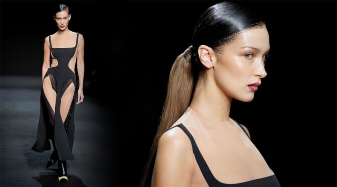 Bella Hadid – Sexy Catwalk at Rochas Fashion Show in Paris