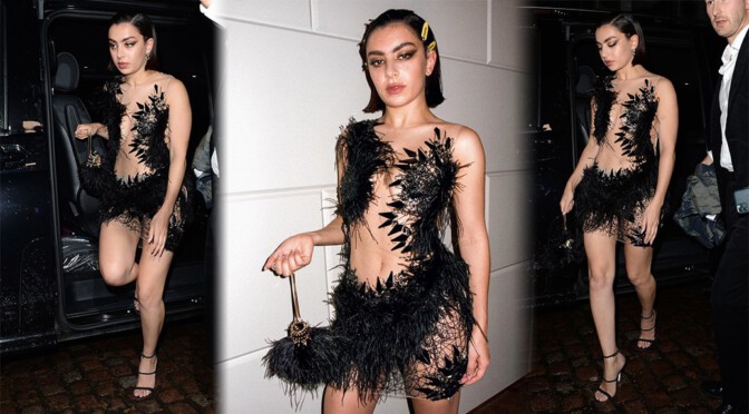 Charli XCX – Sexy Braless Boobs at Brits Awards 2020 After Party in London