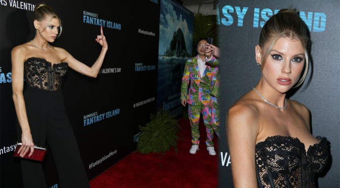 Charlotte McKinney – Big Boobs in Sexy CLeavage at “Blumhouse’s Fantasy Island” Premiere in Century City