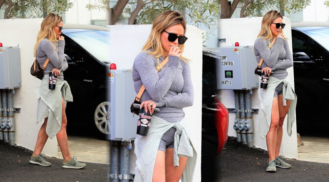Hilary Duff – Hot Boobs and Legs Out in Beverly Hills