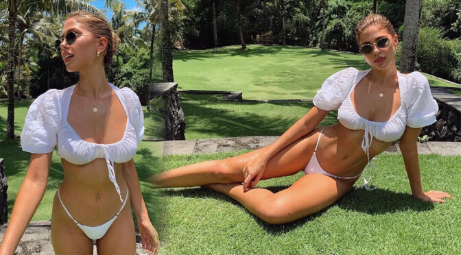 Kara Del Toro – Sexy Body in SMall White Bikini
