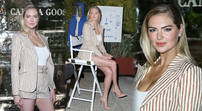 Kate Upton – Sexy Legs and Cleavage at Cocktails & Conversation About Future of Polar Bears in Los Angeles
