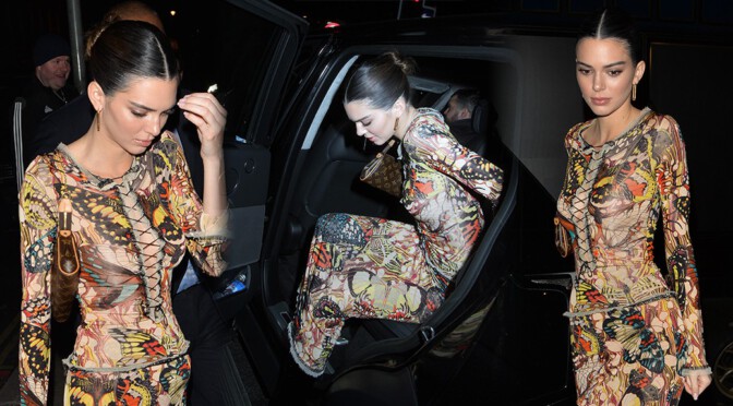 Kendall Jenner Hot Little Boobs In Sexy Dress