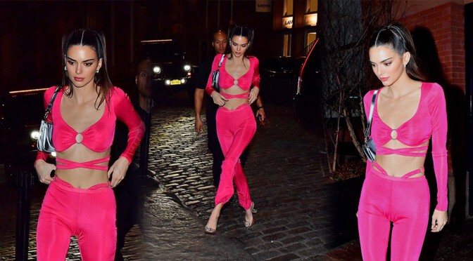 Kendall Jenner – Sexy Camel-Toe in Tight Pants Out in New York