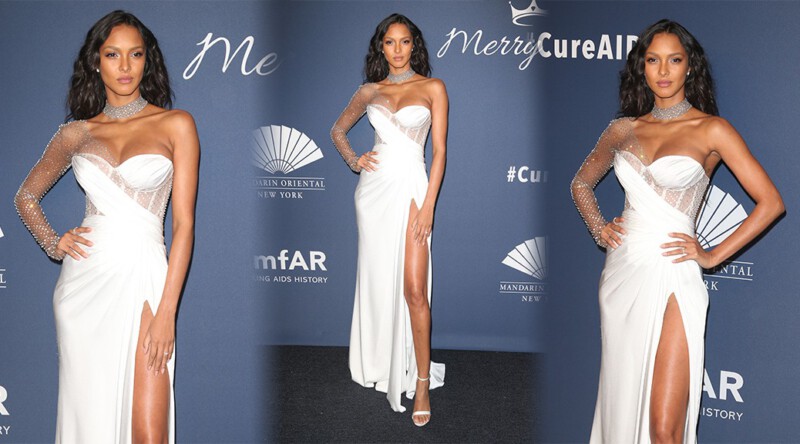 Lais Ribeiro – Sexy Boobs and Legs at 2020 amfAR New York Gala