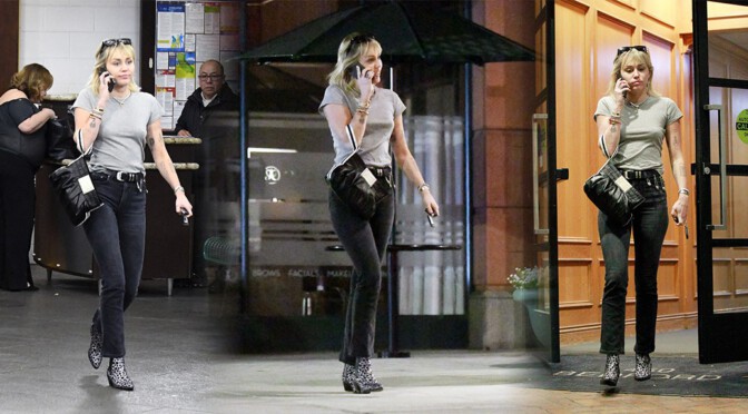 Miley Cyrus – Sexy Braless Pokies out in Los Angeles