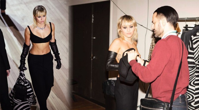 Miley Cyrus – Topless Nipslip at Marc Jacobs Fashion Show in New York