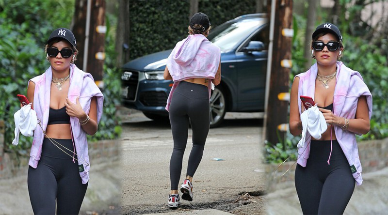 Rita Ora – Sexy Ass and Cleavage Out for a Hike in Los Angeles
