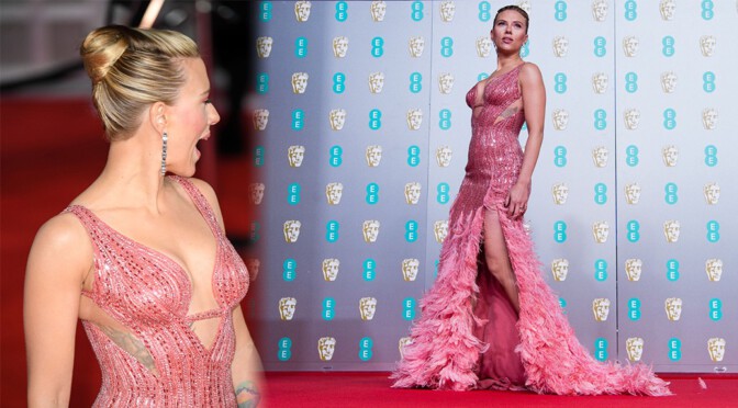 Scarlett Johansson – Beautiful Cleavage at EE British Academy Film Awards 2020 in London
