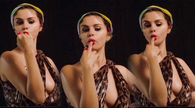 Selena Gomez- Big Boobs in Sexy Braless Cleavage Photoshoot