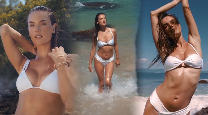 Alessandra Ambrosio – Sexy Boobs in “Wave & Flow” Bikini Video (March 2020)