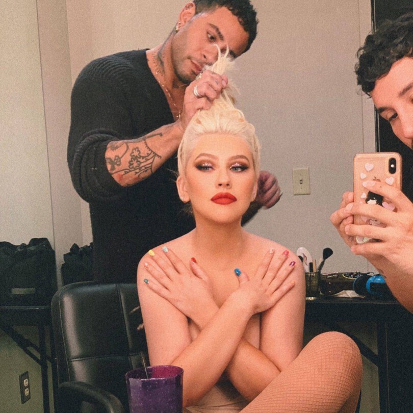 Christina Aguilera Topless Covered