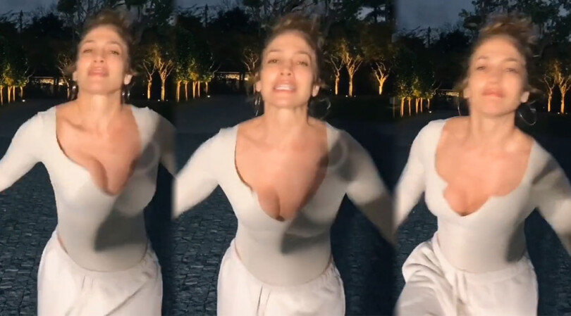 Jennifer Lopez – Sexy Braless Shaking Boobs Video