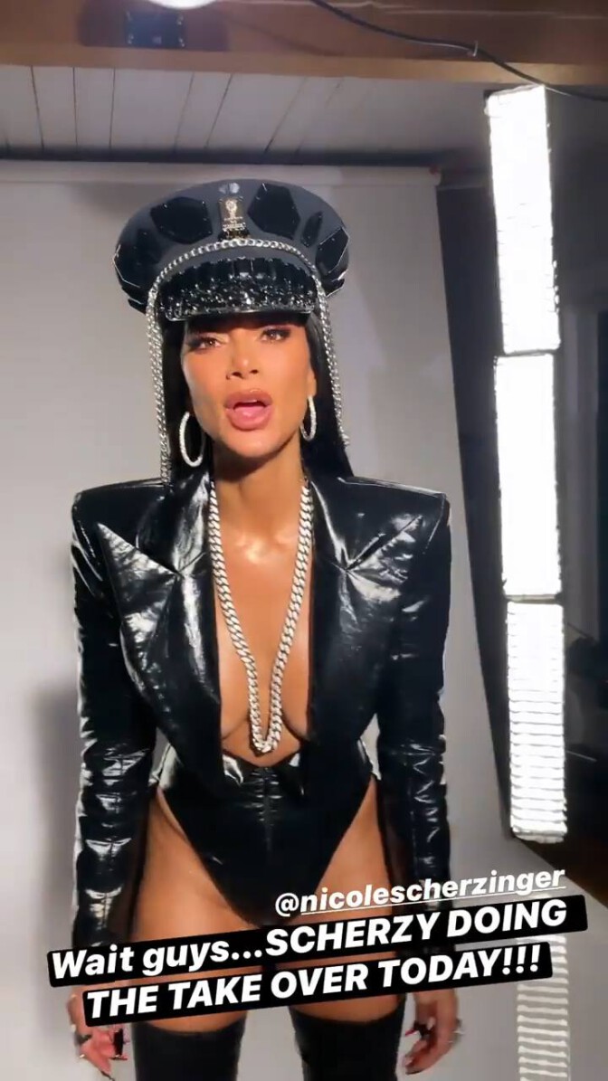 Nicole Scherzinger In Latex Bodysuit