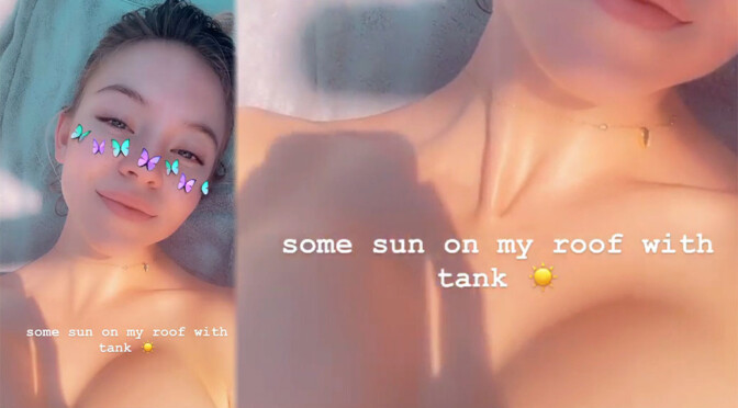 Sydney Sweeney – Big Topless Boobs in Sexy Sunbathing Video
