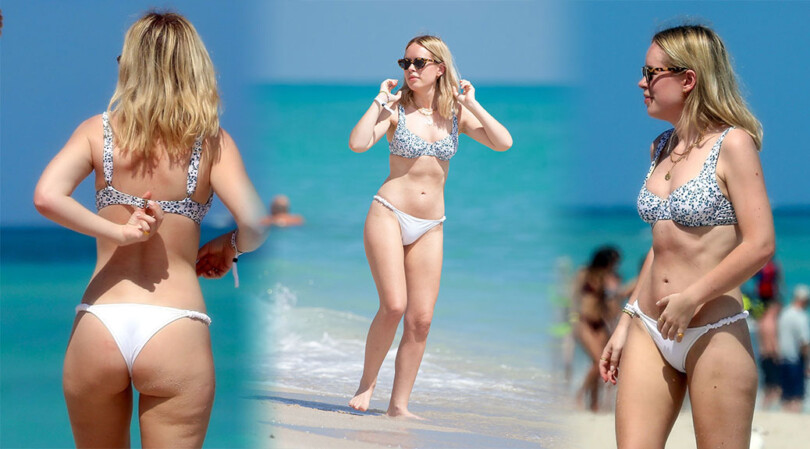 Tanya Burr – Sexy Ass in a Bikini on the Beach in Miami Beach