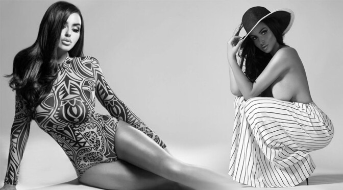 Abigail Ratchford – Sexy Braless Breasts in Racy B&W Photoshoot