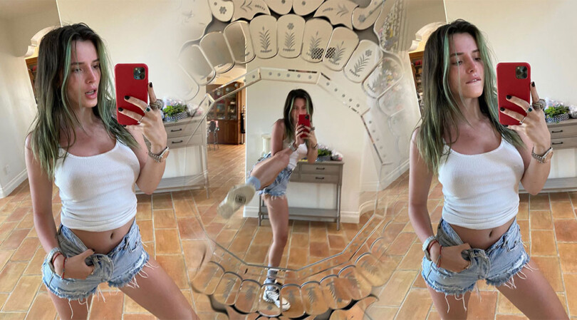 Bella Thorne – Sexy Legs and Boobs in Braless Selfies