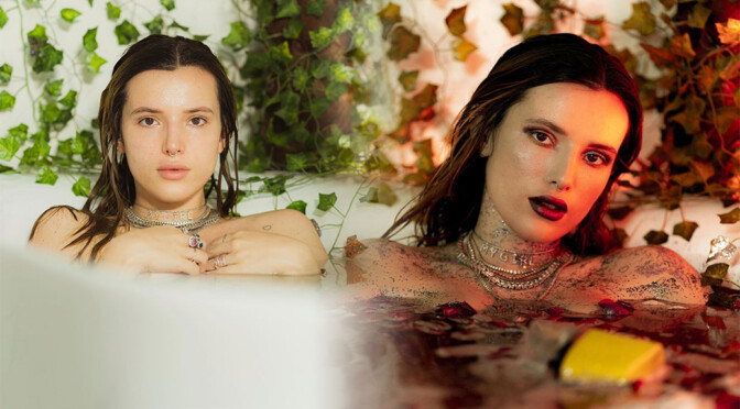 Bella Thorne in Bath in Sexy Photoshoot by Maggie Einstein (March 2020)