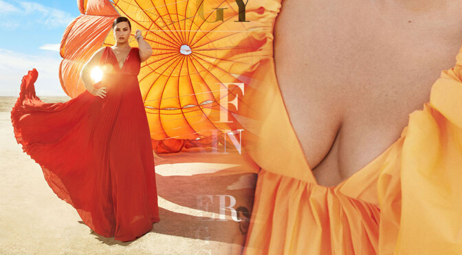 Demi Lovato – Sexy Cleavage in Harper’s Bazaar US Magazine (May 2020)