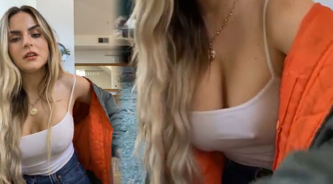 Joanna JoJo Levesque – Beautiful Big Braless Boobs in Instagram Live Video