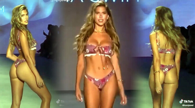 Kara Del Toro – BIg Bouncing Boobs in Sexy Catwalk Video