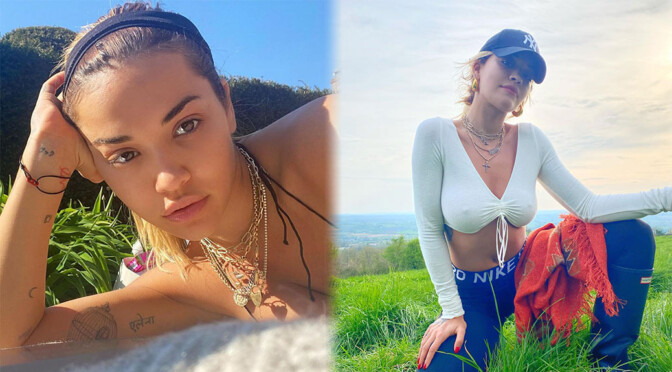 Rita Ora – Sexy Pokies in Braless Photoshoot