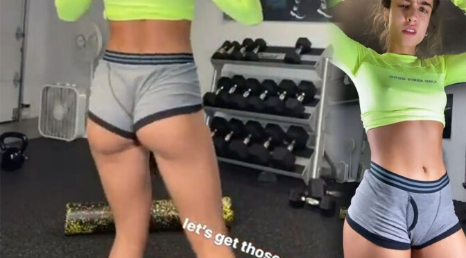 Sommer Ray – Hot CamelToe and Ass in TIght Tiny Shorts in Sexy Workout Pictures